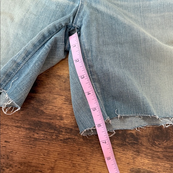 Resin Blue Distressed Jean Shorts - Picture 2 of 8